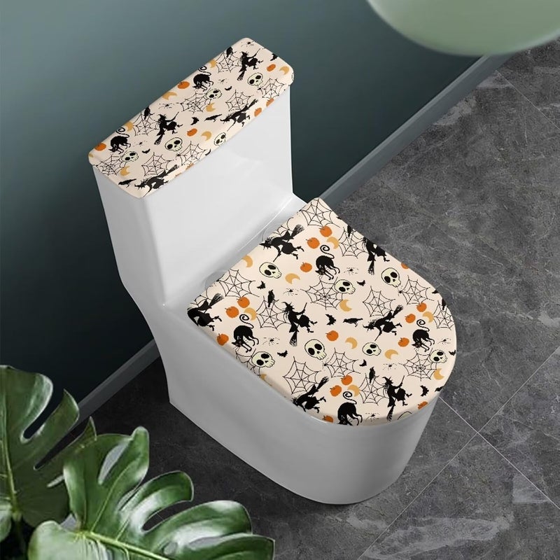 Kathyboom Bat Toilet Lid Cover Stain Splash Resistant Toilet Seat Covers Stretchable Covers for Toilet Fit Most Round and Elongated Toilet Home Bathroom Decor - Image 2